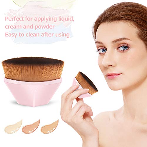 Brocha de Maquillaje, Brocha de Base Brocha Líquida con Cerdas Densas Sintéticas para Mezclar Líquido, Crema, Corrector Premium