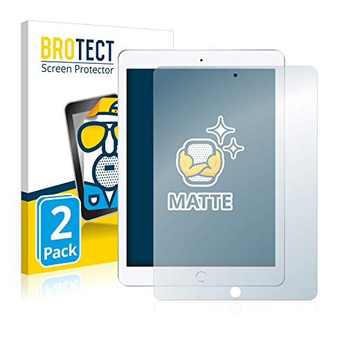 BROTECT Protector Pantalla Anti-Reflejos Compatible con Apple iPad 9.7" 2018 (6a generación) (2 Unidades) Pelicula Mate Anti-Huellas