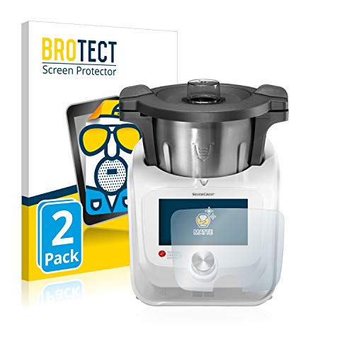 BROTECT Protector Pantalla Anti-Reflejos Compatible con SilverCrest Monsieur Cuisine Connect (2 Unidades) Pelicula Mate Anti-Huellas