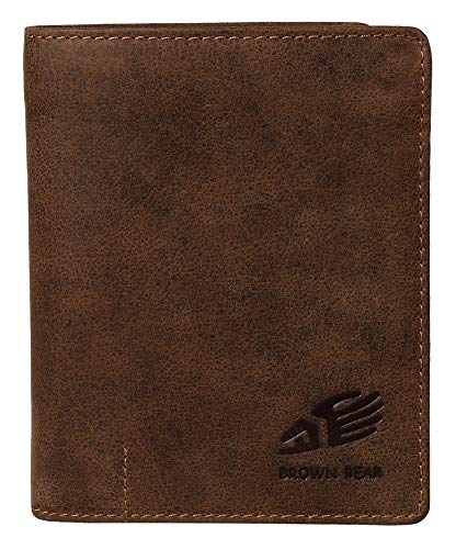 Brown Bear - Monedero de piel para hombre, estilo vintage., 04 Braun Vintage 2051 br (Marrón) - BB-IBP-2051 br