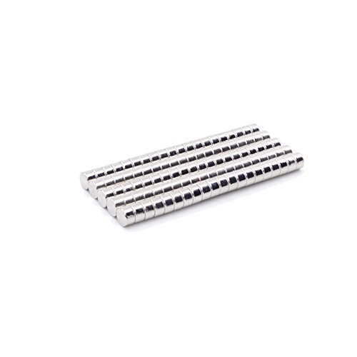 Brudazon | 10 Mini Imanes Discos 5x3mm | N52 Nivel más Fuerte - Los imanes de neodimio Ultra Fuertes | Imán del Poder para la Toma de Modelo, Foto, Pizarra Blanca | Pequeño, Redondo y Extra Fuerte