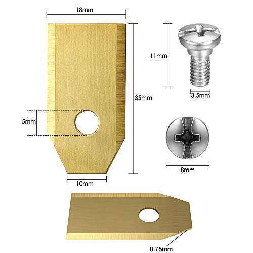 Bst4UDirect Husqvarna Automower en Titanio Set, Cuchillas De Repuesto De Titanio Accesorios para CortacéSped De Cuchillas Automower con Tornillos (45 PCS)