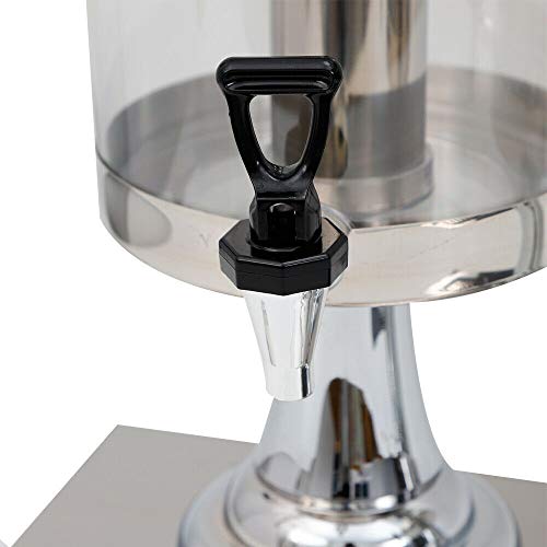 BTdahong Dispensador de bebidas de doble frasco, dispensador de cóctel, dispensador de zumo, recipiente de acero inoxidable con 2 grifos, para bebidas de fiesta de buffet de hotel, barbacoa, 2 x 8 L