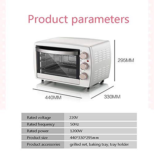 BTSSA Horno Electrico con Aire Forzado | Horno De Pizza | Mini Horno | Temperatura Ajustable| Función De Temporizador |(20 litros)