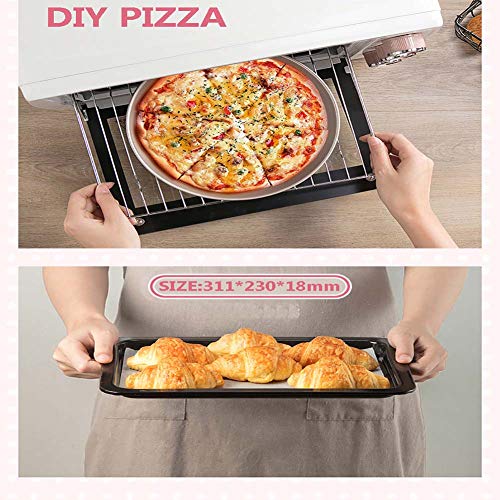 BTSSA Horno Electrico con Aire Forzado | Horno De Pizza | Mini Horno | Temperatura Ajustable| Función De Temporizador |(20 litros)