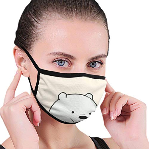 Bufanda facial con texto "I Love You We Bare Ice Bears reutilizable unisex con diseño de osos de hielo, para senderismo, deportes al aire libre, ciclismo, acampada