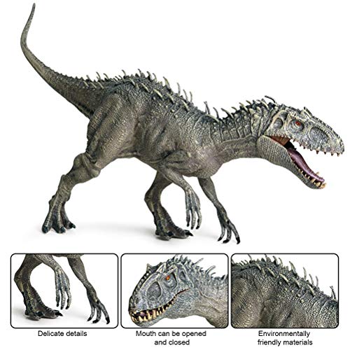 BUNRUN Plástico Jurassic World Indominus Rex Dinosaur Party y coleccionistas Artículo 34cm Animales Modelo Kid Toy Gift