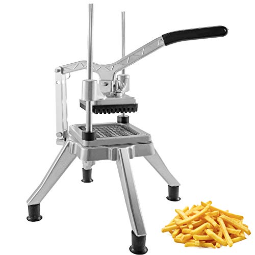 BuoQua Cortadora Comercial de Verduras Picador de 1/4 Pulgada Trituradora Cortador de Patatas Fritas Cocina Cortador de Verdoras Utensilios de Cocina Profesional Cuchillo de Acero Inoxidable