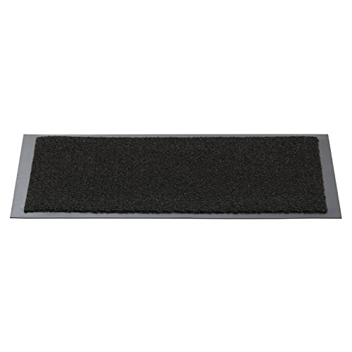 bütic Felpudo Gris/Negro con Borde rutschsicherem Tiras de PVC, Sauberlaufmatte 60 X 40cm