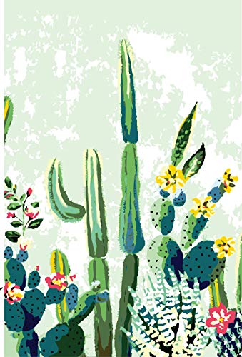 BWBJJ Pintar por Numeros Cactus Lienzo por Números con Pintura Acrílica para El Hogar Salón Decoración De La Decoración De La Imagen De La Oficina 40X50Cm( Sin Marco )