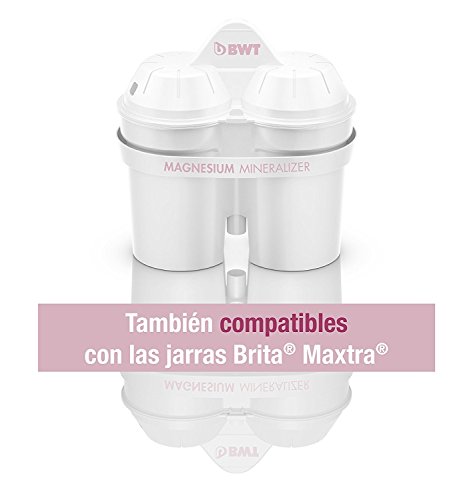 BWT Pack 3 filtros Jarra de Agua con magnesio Longlife mg2+, Blanco, 3 Meses