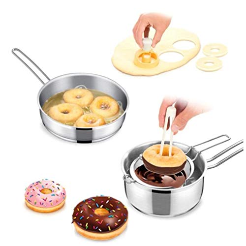 BYFRI Moho Rosquilla con Clip De Bricolaje De La Galleta De La Torta De Pan De Panadería Postres Cortador Marco del Molde para Hornear Herramientas Donuts Maker Cocina para Hornear 1 Pc