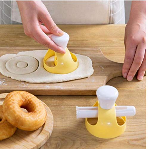 BYFRI Moho Rosquilla con Clip De Bricolaje De La Galleta De La Torta De Pan De Panadería Postres Cortador Marco del Molde para Hornear Herramientas Donuts Maker Cocina para Hornear 1 Pc