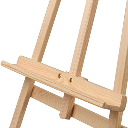 Caballete de Madera de Pino Color Natural para Pintar o Soporte de Carteles en Todo Tipo de Eventos, Transportable Ligero y Estable (Natural, 170 cm)