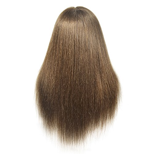 Cabeza de maniquí con pelo humano 100% profesional, práctica de peluquería, cabezales de muñeca con abrazadera