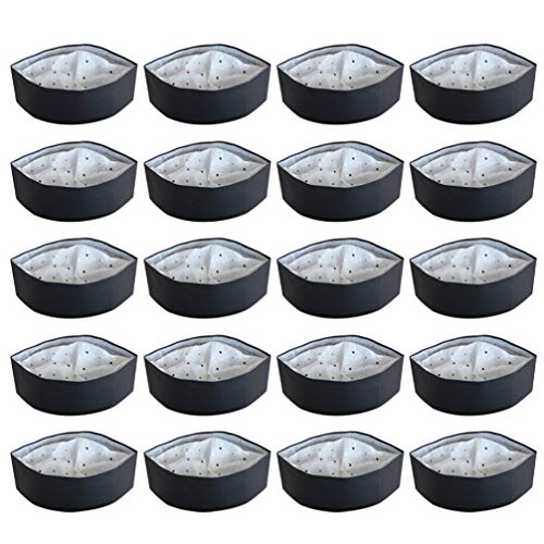 Cabilock 20Pc Gorro de Chef Desechable Gaseosa de Papel Jerk Cocina Cocina Servicio de Comida Hat Restaurant Vent Beanie