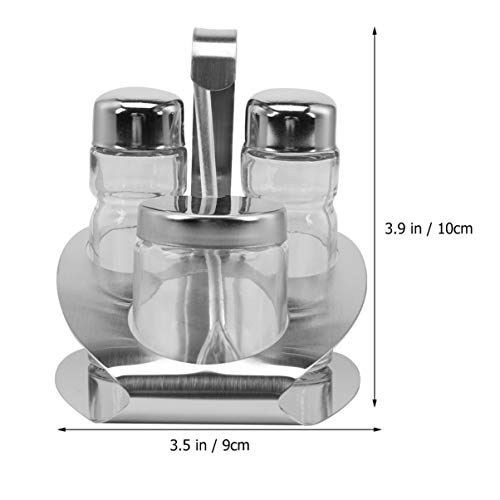 Cabilock Recipientes de Condimentos de Acero Inoxidable Saleros Y Pimenteros Tarro de Especias para La Cocina Casera