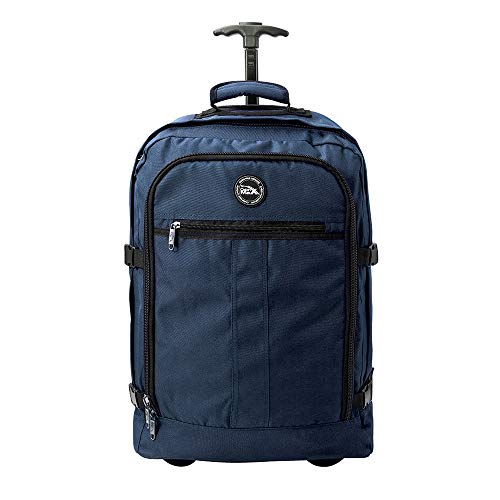 Cabin Max Lyon - Mochila Trolley con Ruedas Equipaje de Mano - Equipaje de Cabina de 44 L 55x40x20 cm (Atlantic Blue)