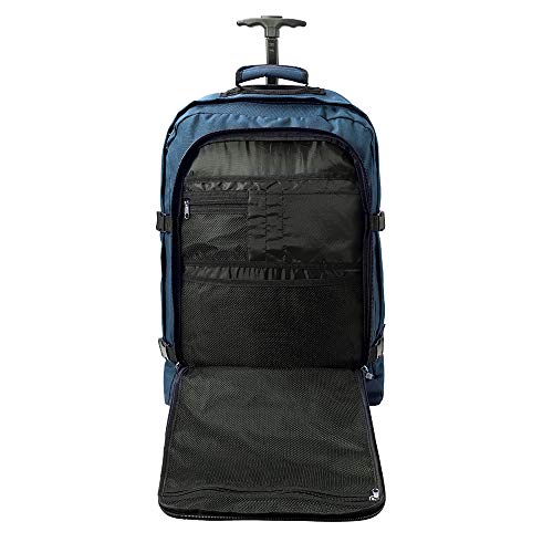 Cabin Max Lyon - Mochila Trolley con Ruedas Equipaje de Mano - Equipaje de Cabina de 44 L 55x40x20 cm (Atlantic Blue)