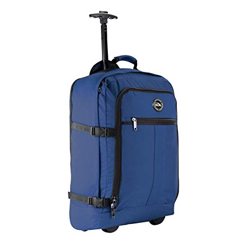 Cabin Max Lyon - Mochila Trolley con Ruedas Equipaje de Mano - Equipaje de Cabina de 44 L 55x40x20 cm (Atlantic Blue)