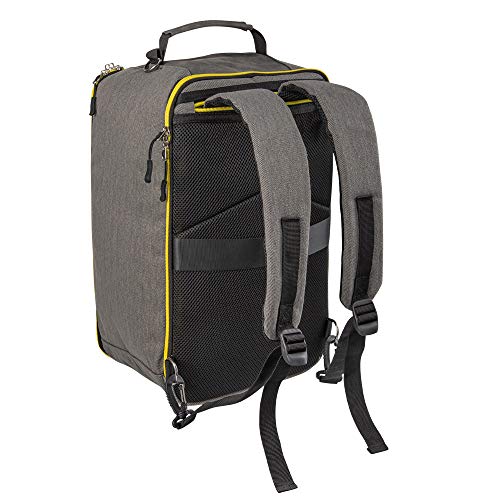 Cabin Max Manhattan Stowaway XL – Maleta de Cabina para Ryanair 40x20x25 Maleta de Viaje Nuevas Regulaciones sobre Equipaje Gratuito en Vuelos de Ryanair (Grey Detail)