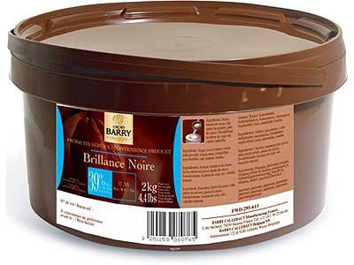 Cacao Barry - Cobertura Brillante Chocolate Negro, 2 kg