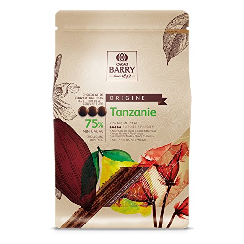 Cacao Barry Origine - 75% Tanzanie Chocolate Negro de Cobertura (pistoles) 2.5kg