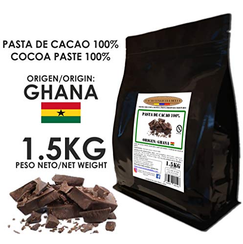 Cacao Venezuela Delta - Chocolate Negro Puro 100% · Origen Ghana (Pasta, Masa, Licor De Cacao 100%) · 1,5kg