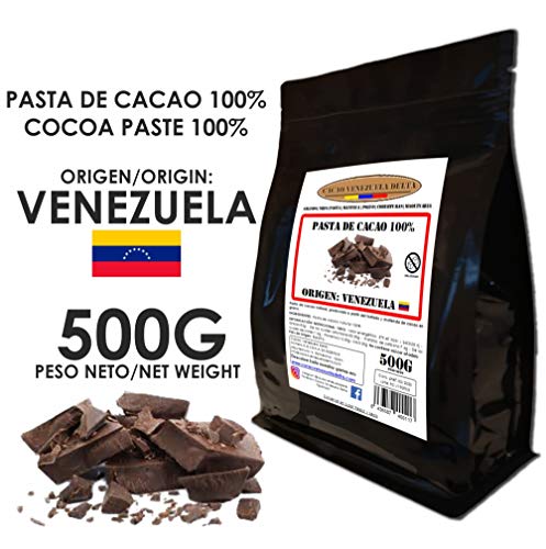 Cacao Venezuela Delta - Chocolate Negro Puro 100% · Origen Venezuela (Pasta, Masa, Licor De Cacao 100%) · 500g