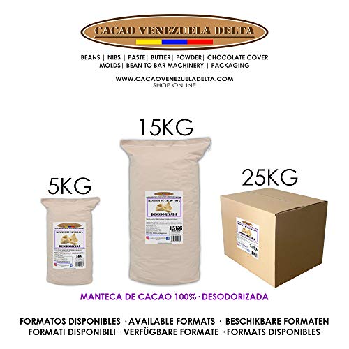 Cacao Venezuela Delta · Manteca De Cacao 100% · Desodorizada · 1kg - Calidad Extra