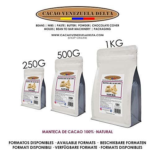 Cacao Venezuela Delta · Manteca De Cacao 100% · Natural · 1kg - Calidad Extra