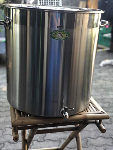 Cacerola con grifo de 50 litros, acero inoxidable, gran capacidad, ideal para cerveza