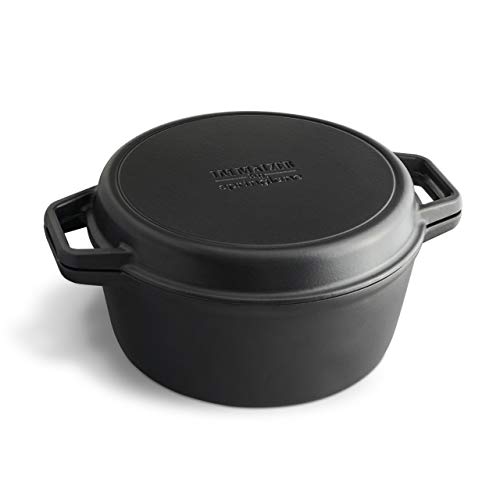 Cacerola de hierro fundido redonda con tapa - 28 cm, 6 l