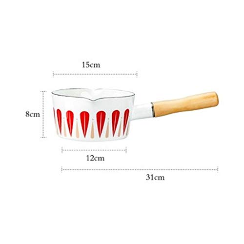 Cacerola de leche Leche Pan Househol salsa rápido calentamiento de los alimentos de fideos dulce de leche Pan Calefacción Cocina Artículos for cocinar Olla de sopa (Color : RED)