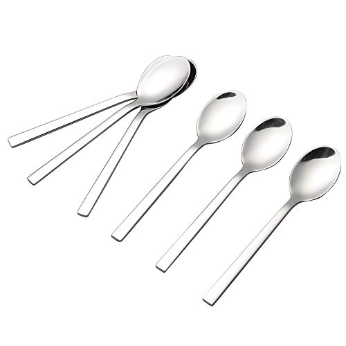 Cadine Juego de 12 Cucharas de té de Acero Inoxidable, Cucharas de Postre Pequeñas