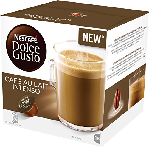 CAFE CON LECHE INTENSO NESCAFE DOLCE GUSTO -5x16 capsulas- 80 Cápsulas de Café con leche intenso