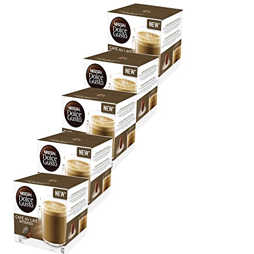 CAFE CON LECHE INTENSO NESCAFE DOLCE GUSTO -5x16 capsulas- 80 Cápsulas de Café con leche intenso