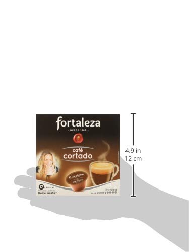 Café FORTALEZA - Cápsulas de Café Cortado Compatibles con Dolce Gusto - Pack 3 x 12 - Total 36 cápsulas