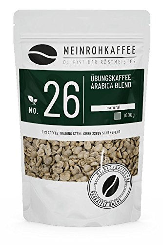 Café verde: practique la mezcla de café Arabica (100% Arábica) para tostar y tostar en su tostador casero - 1000 g