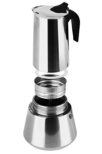 Cafetera italiana inox ORBEGOZO KFI1260 | ORBEGOZO 12 tazas Induccion Vitro Gas Electrico