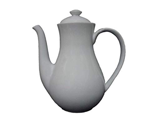 CAFETERA TETERA REDONDA 1450ML PORCELANA BLANCO