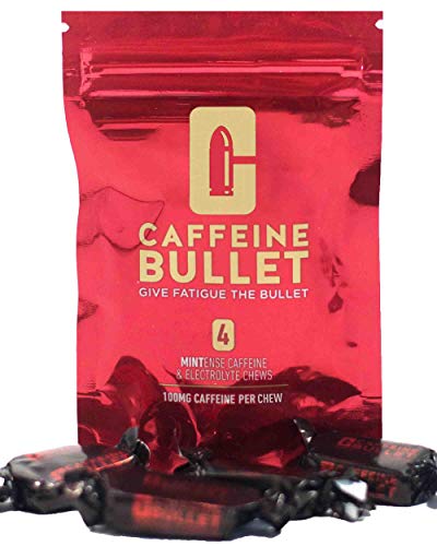 Caffeine Bullet 16 caramelo de menta: superan a los gel energéticos, cafeina chicle y cápsulas. Nutrición deportiva con electrolitos para correr maraton, ciclismo, gimnasio y entrenamiento resistencia