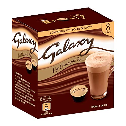 CaffeLuxe Galaxy & Maltesers Hot Chocolate - Paquete de variedad de caja doble - 8 vainas de cada sabor - Vainas compatibles con Dolce Gusto