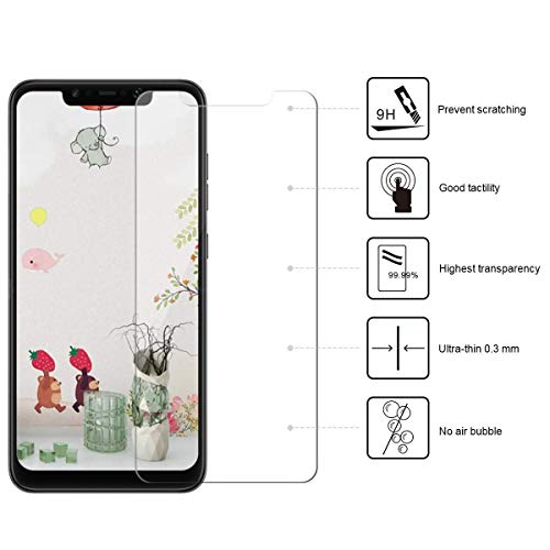 Cafwly 3 Unidades Protector de Pantalla para Xiaomi Pocophone F1,Cristal Templado para Xiaomi Pocophone F1 [Alta Definicion] [Arañazos Resistente][Fcil de Instalacin]