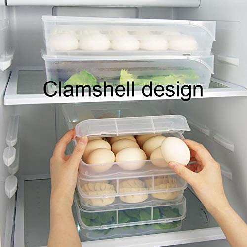 Caja de Almacenamiento Creativa Huevo de la Cocina, Bandeja de Huevos tirón Refrigerador, Hogar Transparente Fresco de Mantenimiento de Rack de Huevo