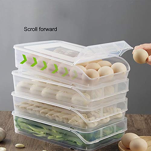 Caja de Almacenamiento Creativa Huevo de la Cocina, Bandeja de Huevos tirón Refrigerador, Hogar Transparente Fresco de Mantenimiento de Rack de Huevo