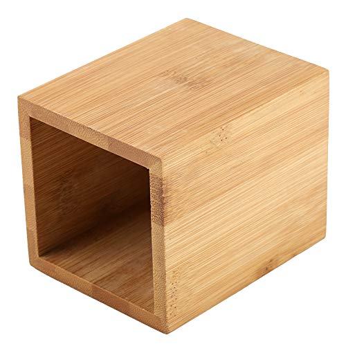 Caja de almacenamiento de bambú, para bolígrafos oficina escuela escritorio lápices organizador de madera multifunción 8*8*10cm