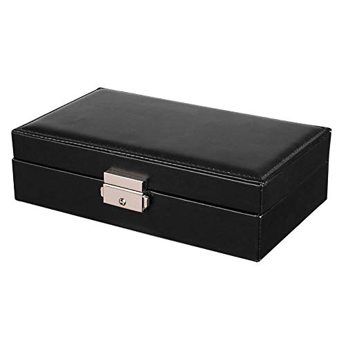 Caja de Joyería de Mujer De Cuero Joyero De Almacenamiento Portátil Regalos Anillo De Collar De Alquiler De Las Mujeres Almacenamiento de Maquillaje y Accesorios ( Color : Blanco , Size : Free size )