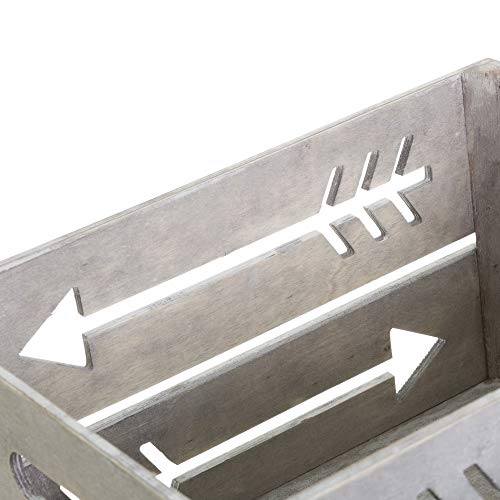 Caja de Madera de Fruta Gris étnica para decoración Factory - LOLAhome