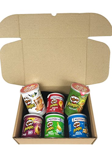 Caja De Regalo Con La Cesta Con La Selección Definitiva De Patatas Fritas - Pringles Incluye Pizza, Texas BBQ, Jalapeño Y Más - Cesta Exclusiva Para Burmont's